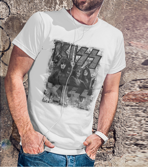 KISS Scratch Band Members Posing T-Shirt