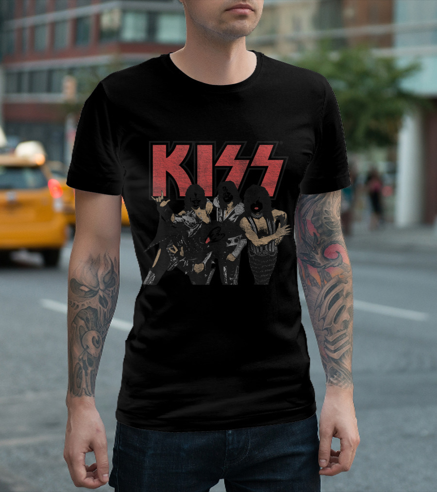 KISS Shout it Out Loud Classic Band Members Group Image T-Shirt