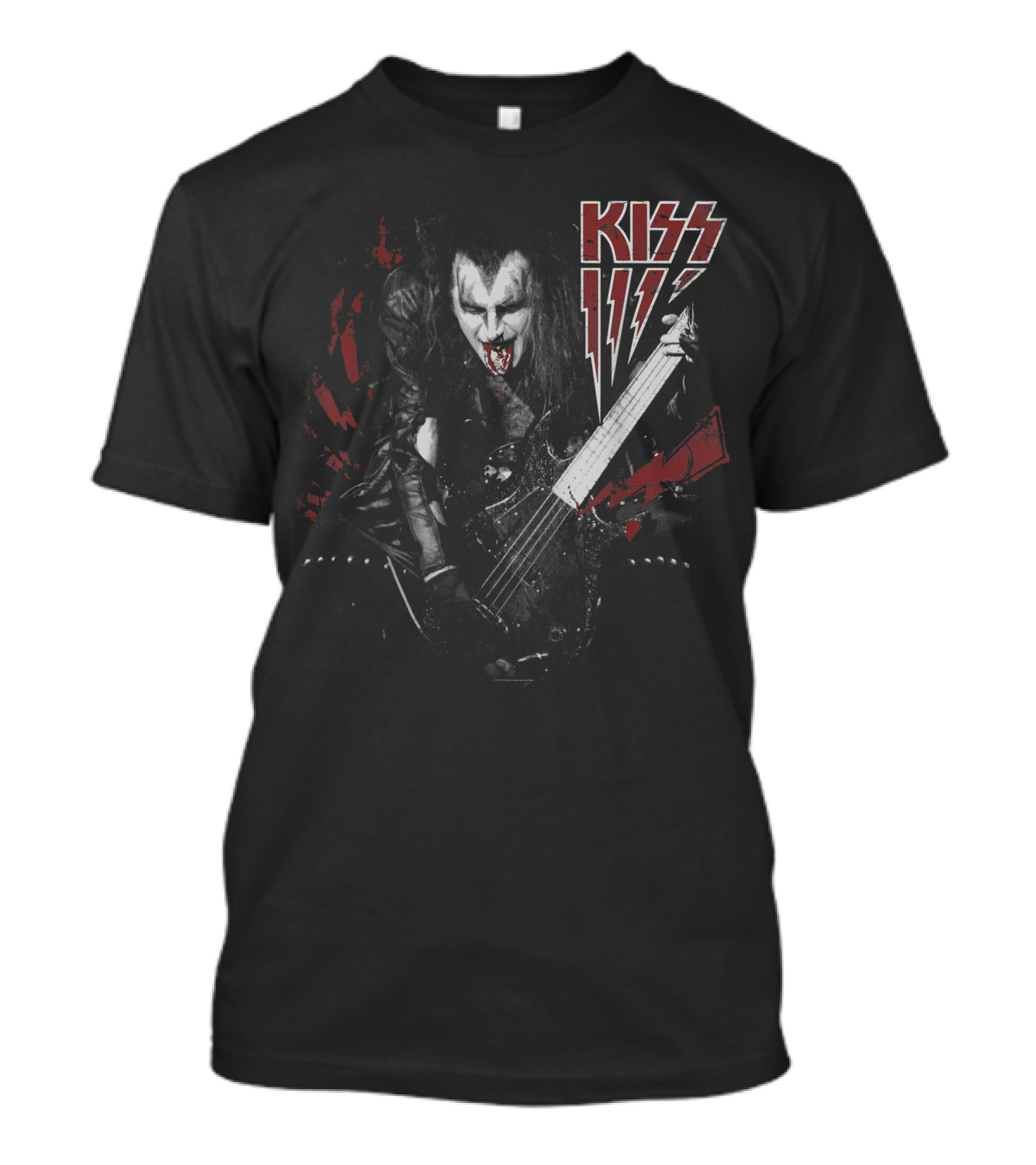 KISS Simmons Rock Icon Bass Guitar Demon Makeup T-Shirt