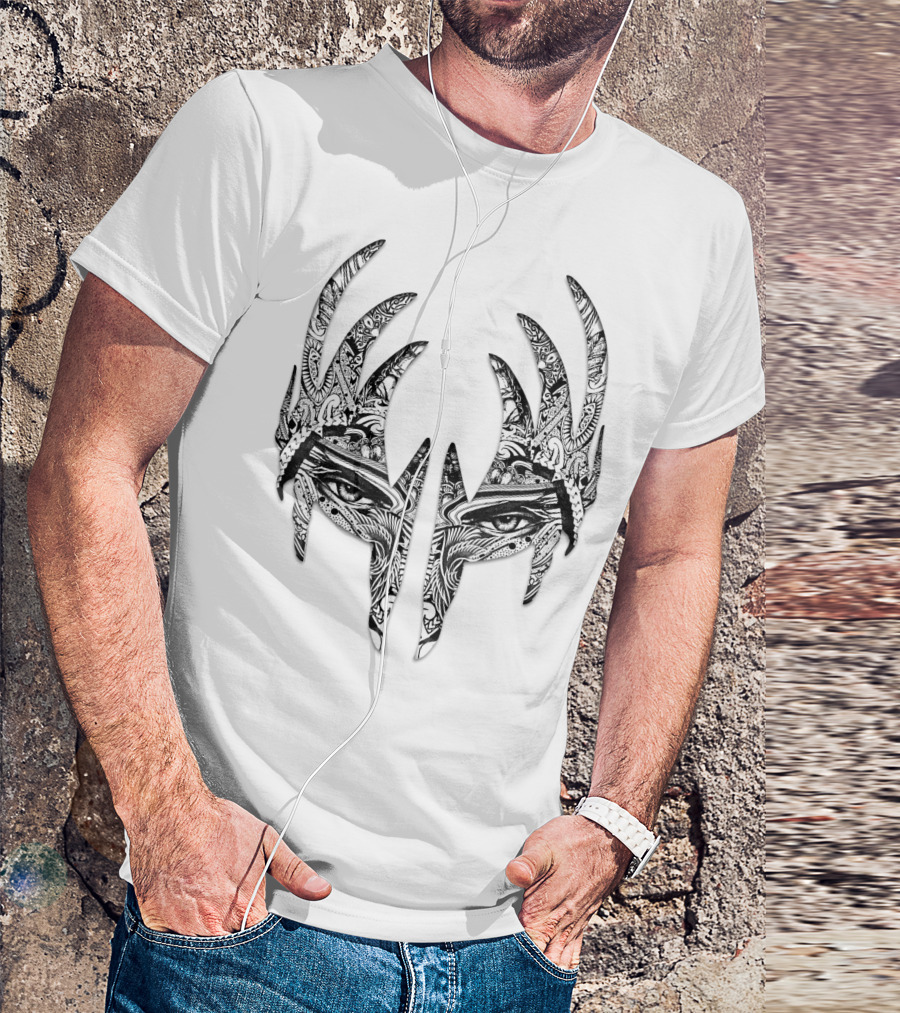 KISS Tribal Demon Mask Face T-Shirt