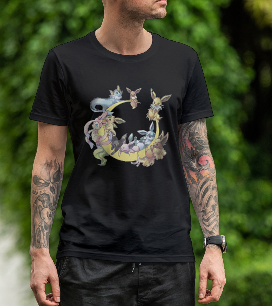 Eevee Evolutions Circle - Cool Pokemon T-Shirt