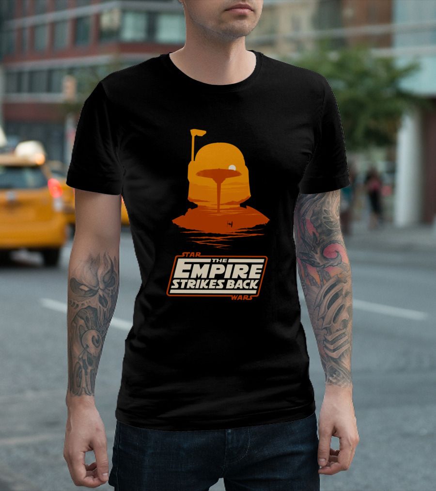 Star Wars Empire Strikes Back Boba Fett Cloud City Silhouette Scene T-Shirt