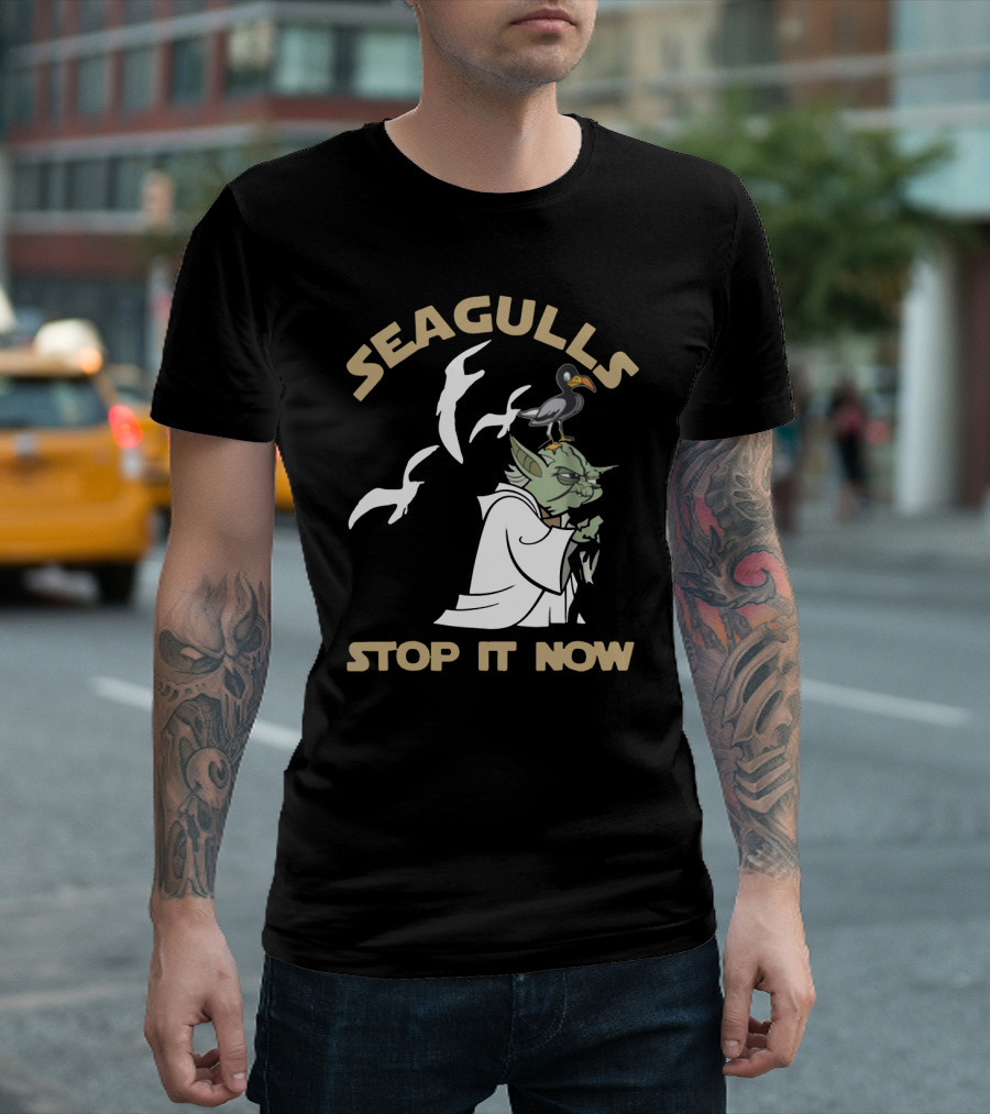 SEAGULLS STOP IT NOW YODA STAR WARS T-Shirt