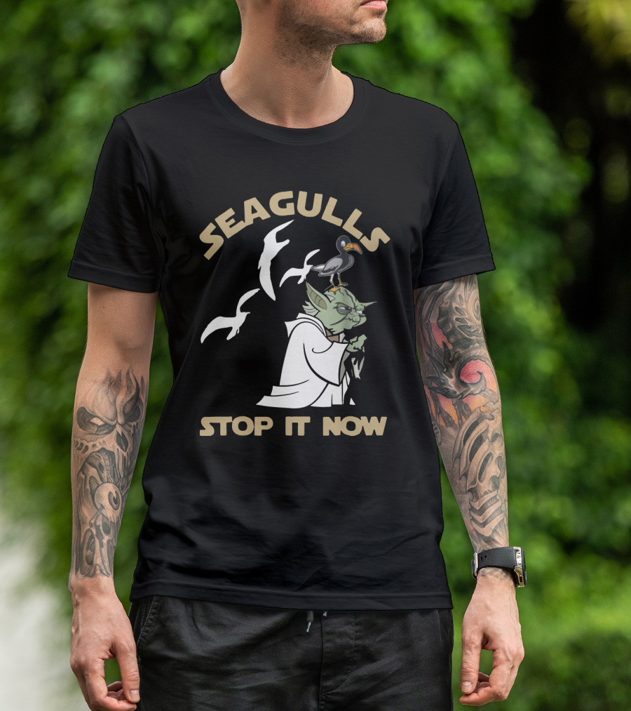 SEAGULLS STOP IT NOW YODA STAR WARS T-Shirt