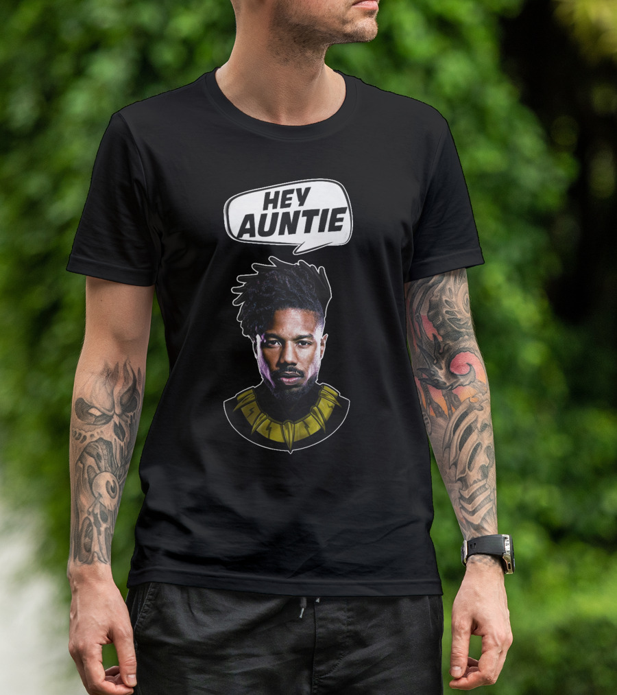 Hey Auntie Black Panther Killmonger T-Shirt