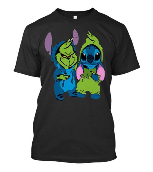 Stitch Grinch Mashup Hoodie Duo T-Shirt