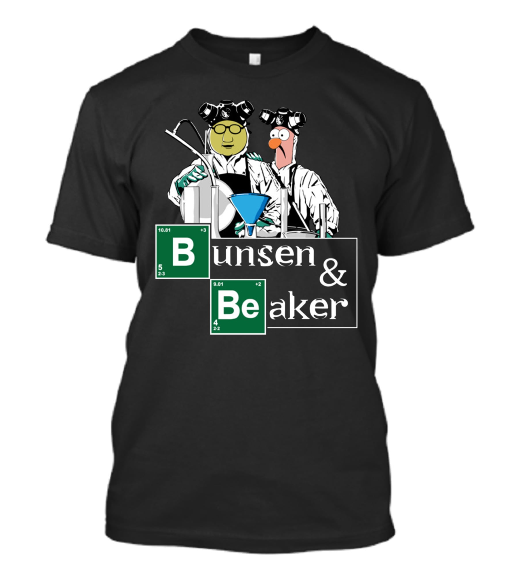 Bunsen And Beaker Breaking Beaker Elements Chemistry T-Shirt
