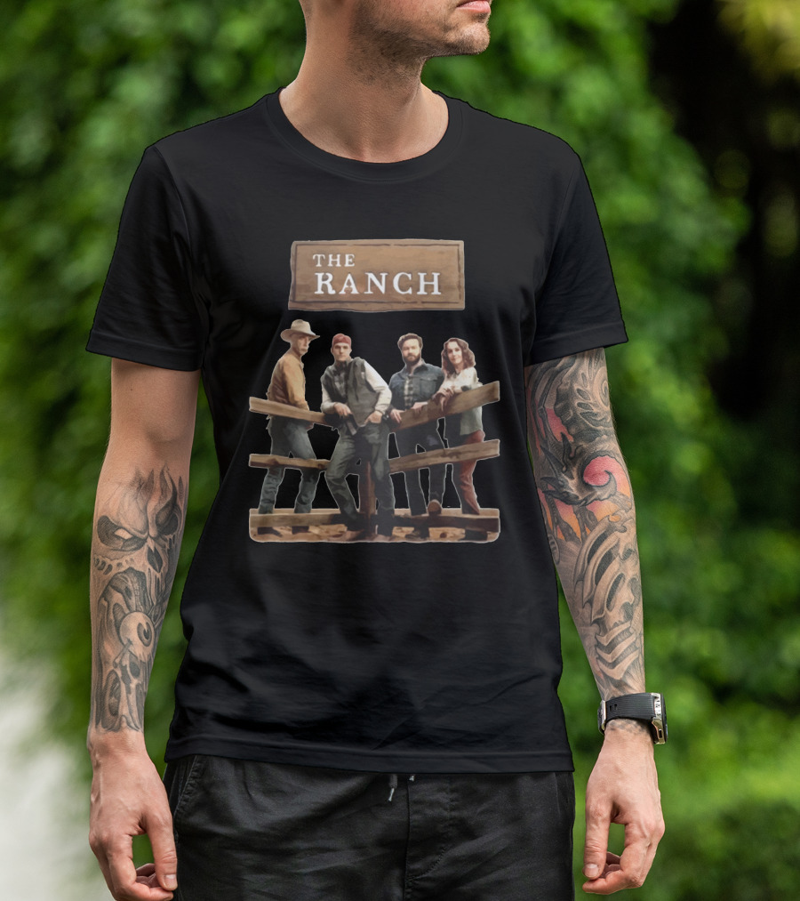 THE RANCH TV Show Cast Standing By Fence T-Shirt
