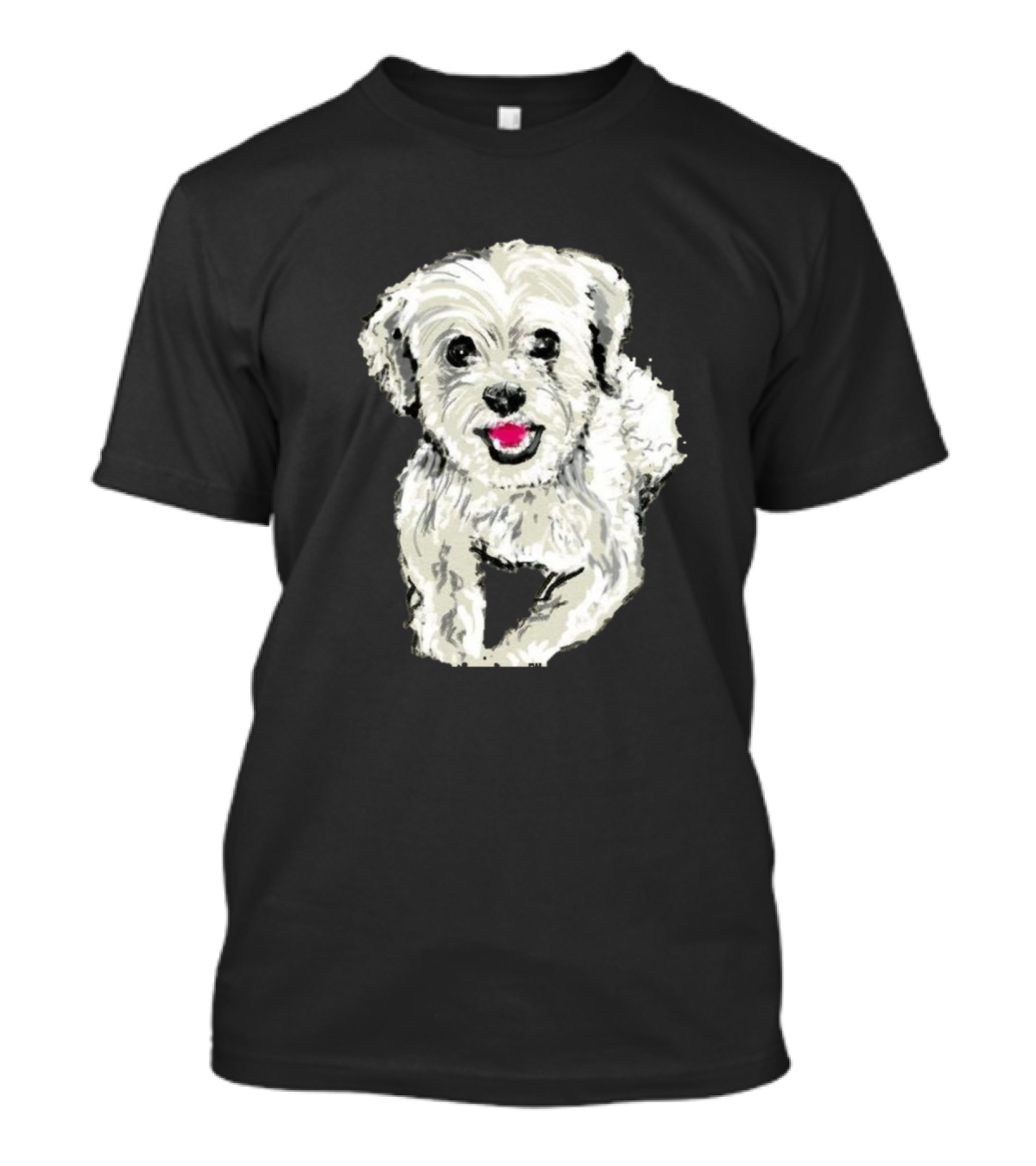 Blanche Adorable White Dog T-Shirt