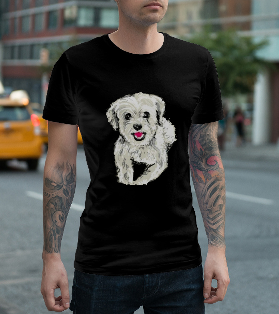 Blanche Adorable White Dog T-Shirt