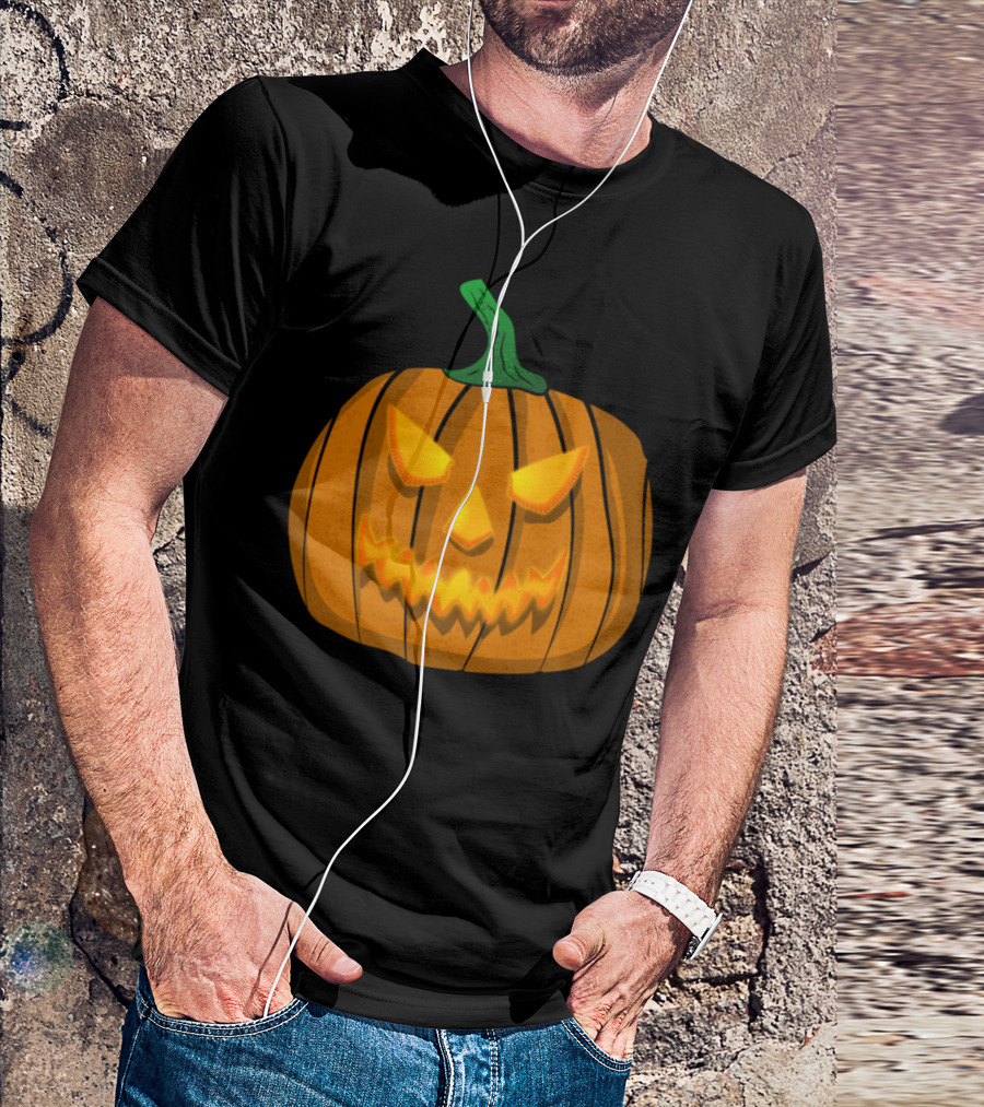 Jack-o-lantern Pumpkin Lantern Head Halloween T-Shirt