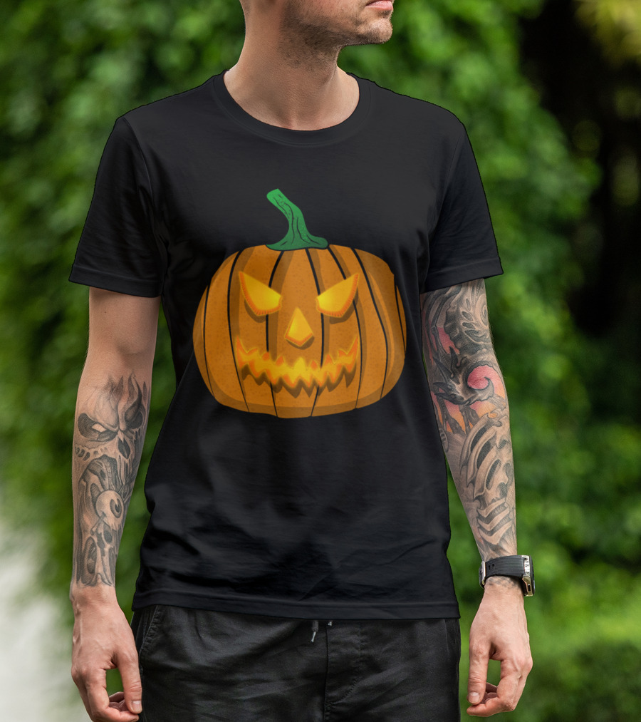 Jack-o-lantern Pumpkin Lantern Head Halloween T-Shirt