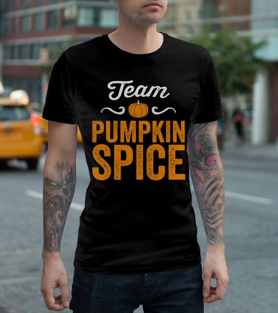 Team Pumpkin Spice Fall Season Autumn Orange Pumpkin T-Shirt