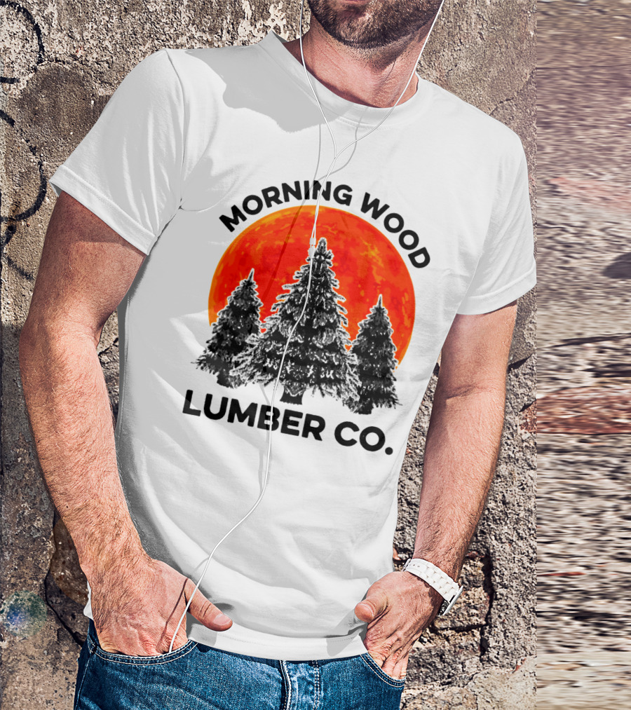 Morning Wood Lumber Co Sunlit Forest Scene T-Shirt