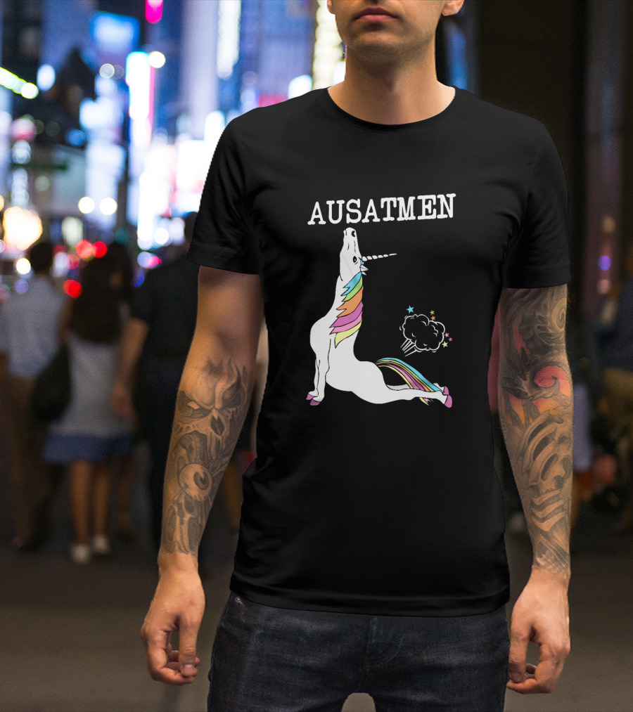 Ausatmen Unicorn Rainbow Cloud Stars T-Shirt
