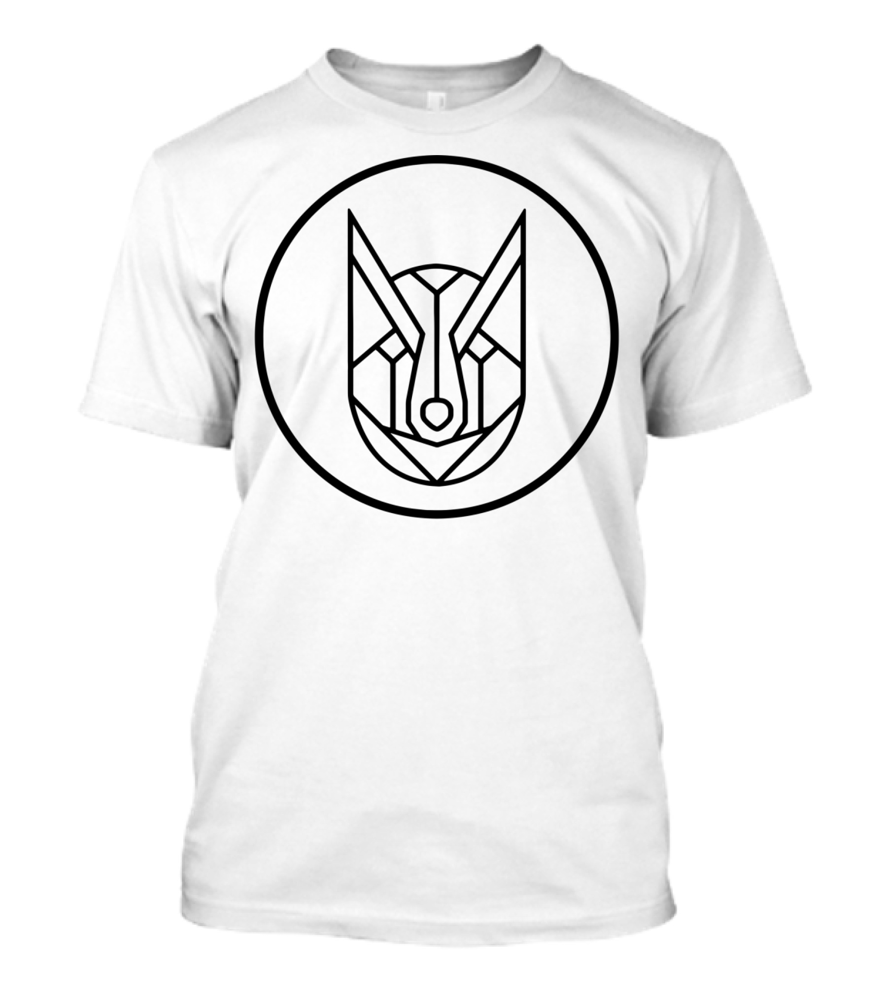 Monochrome Geometric Floyd The Karelian Bear Dog Emblem Circle T-Shirt