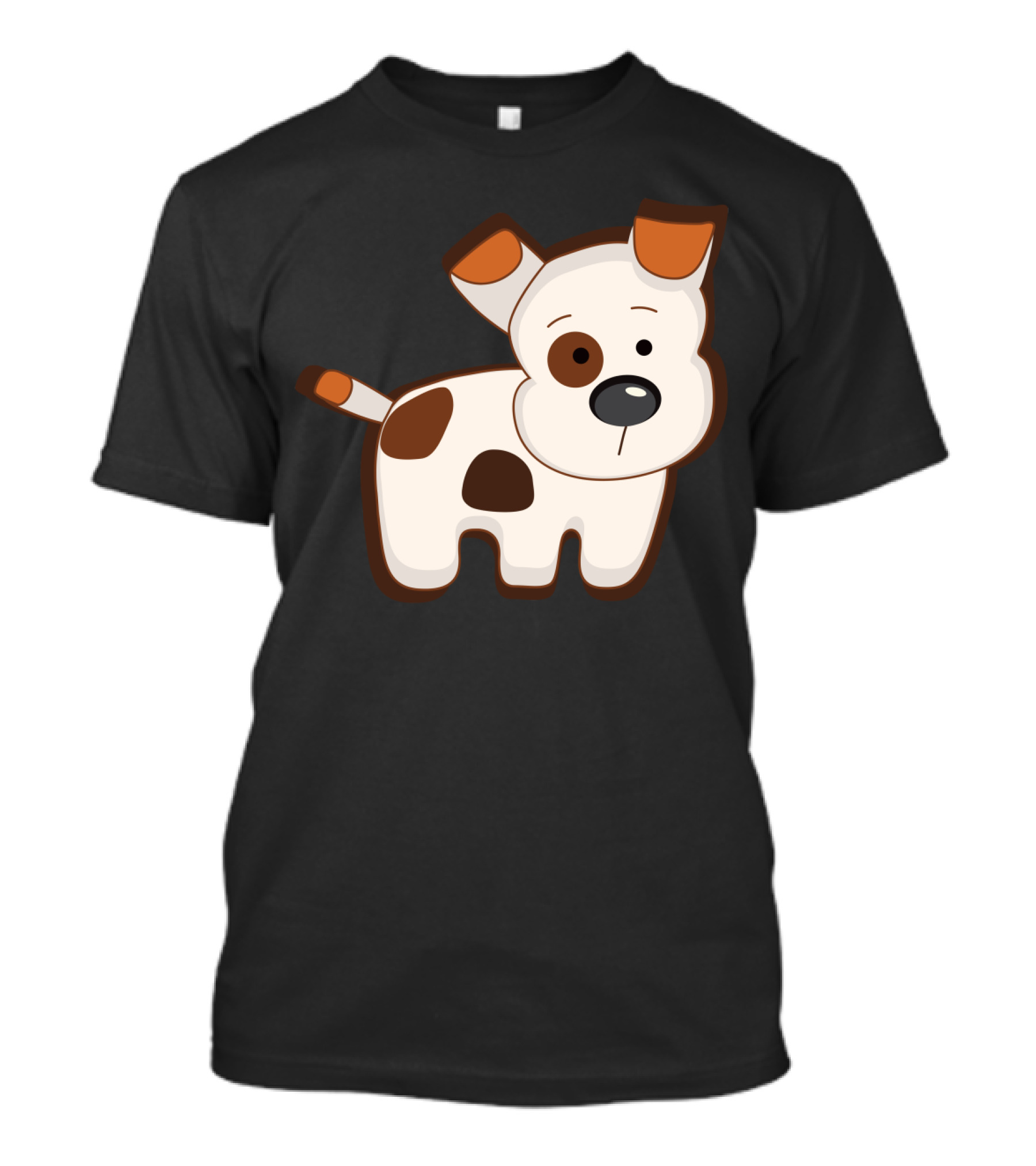 Cartoon Dog With Brown Spots Animation Cute Drawing T-Shirt