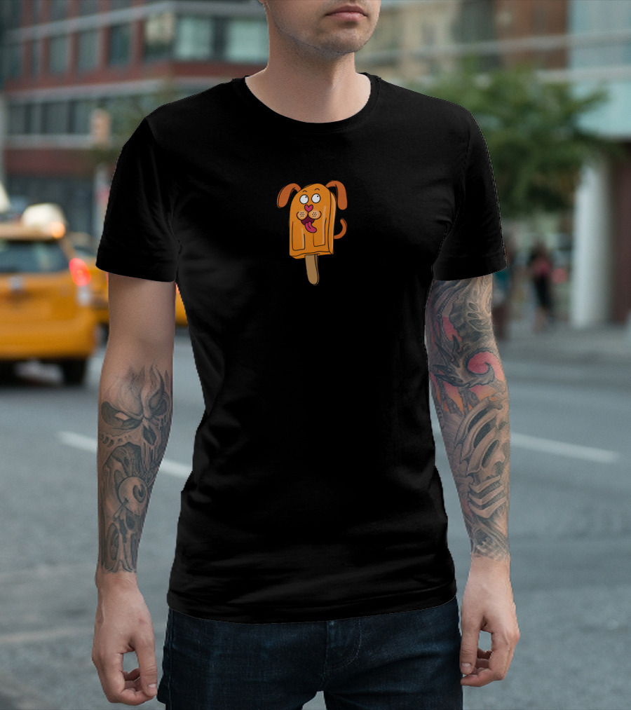 Pupsicle Puppy Popsicle Playful Orange Ice Cream Dog T-Shirt