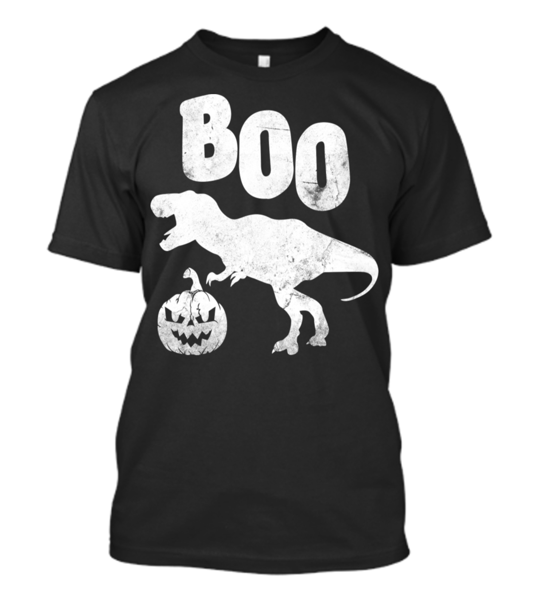 BOO T-Rex Dinosaur With Pumpkin Head T-Shirt
