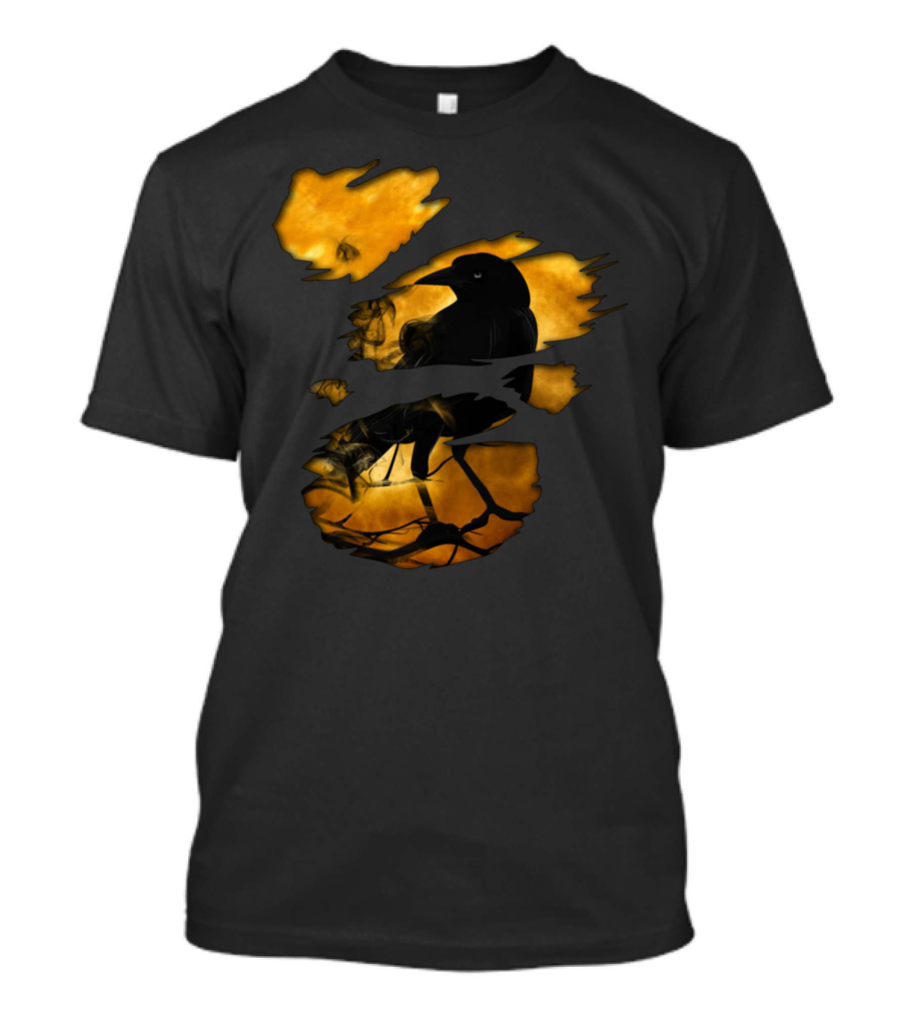 Halloween Scary Pumpkin Raven Crow Kuerbis Trick T-Shirt