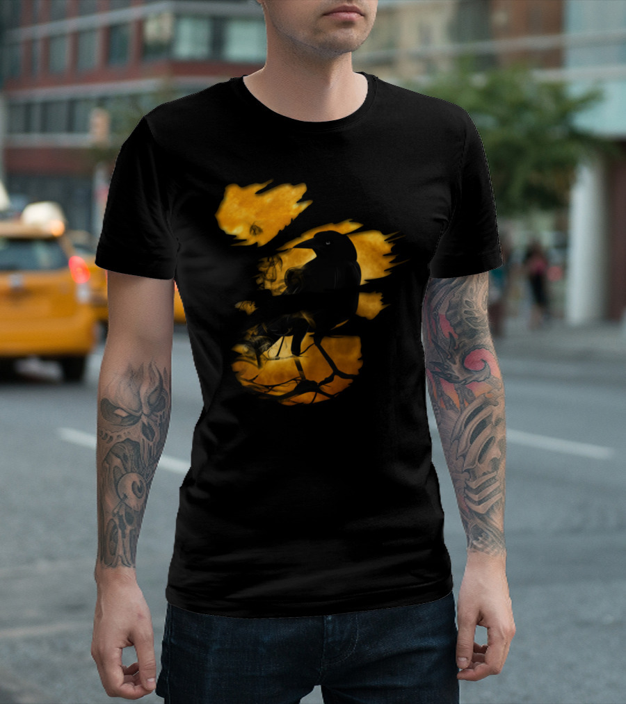 Halloween Scary Pumpkin Raven Crow Kuerbis Trick T-Shirt