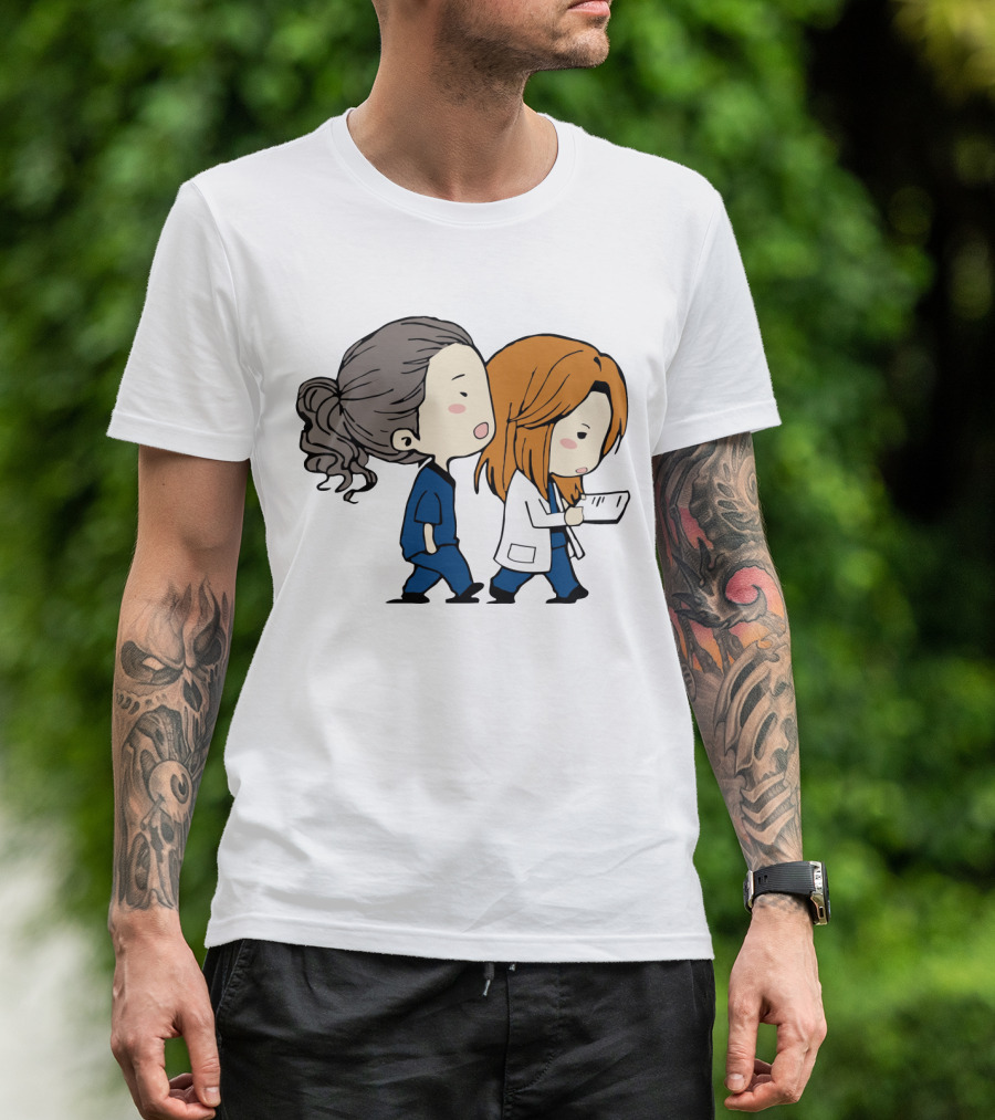 Best Friend Doctor Characters Walking Together T-Shirt