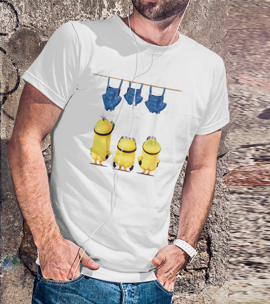 Minions Overalls Laundry Scene Despicable Me Fans T-Shirt