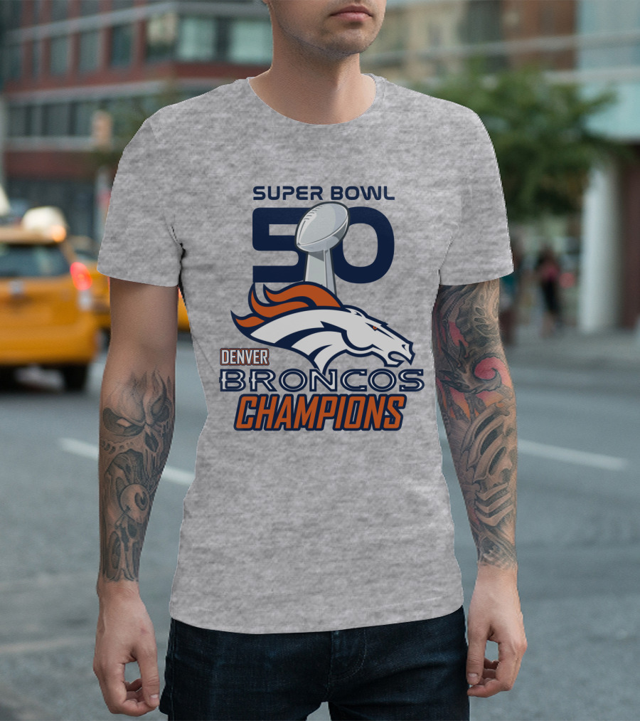 Super Bowl 50 Denver Broncos Champions T-Shirt