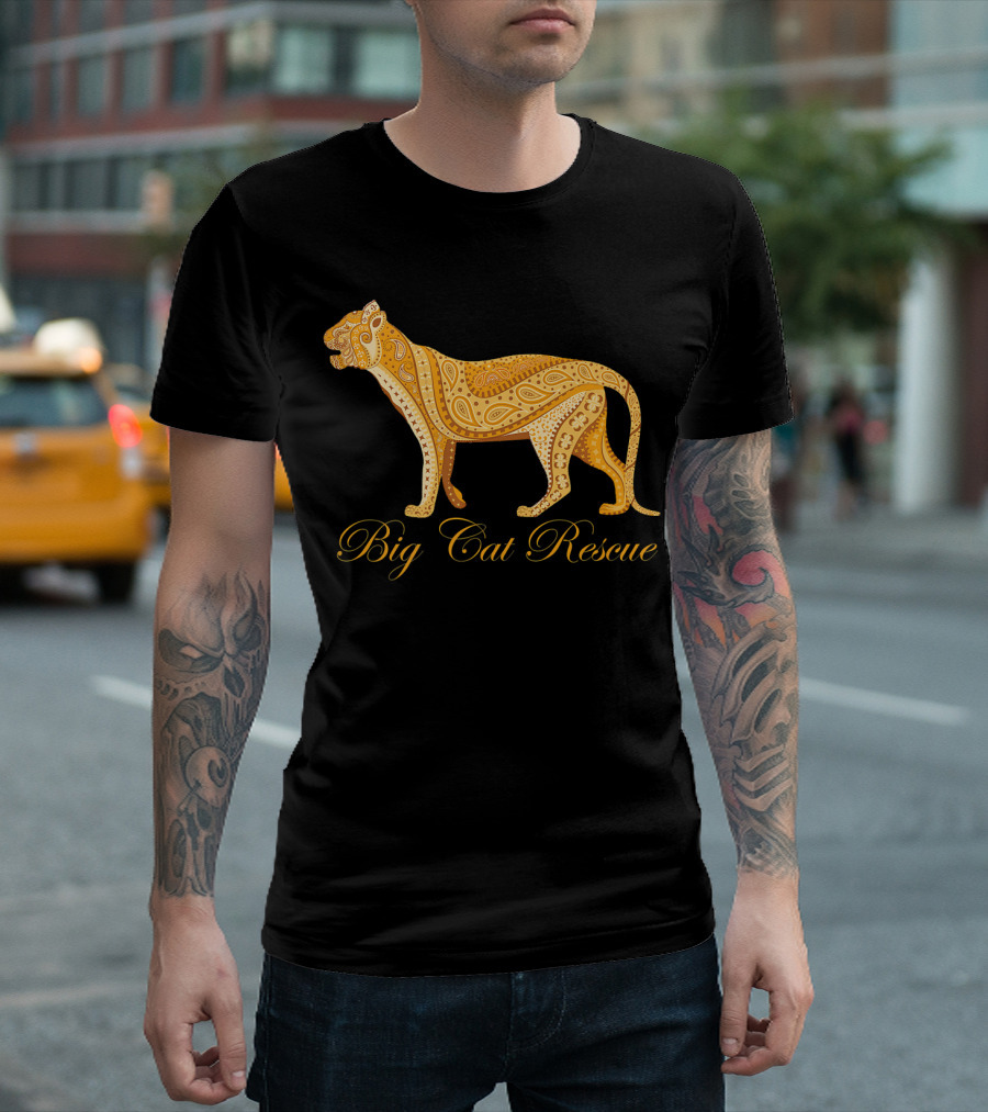 Big Cat Rescue Art Deco Leopard T-Shirt