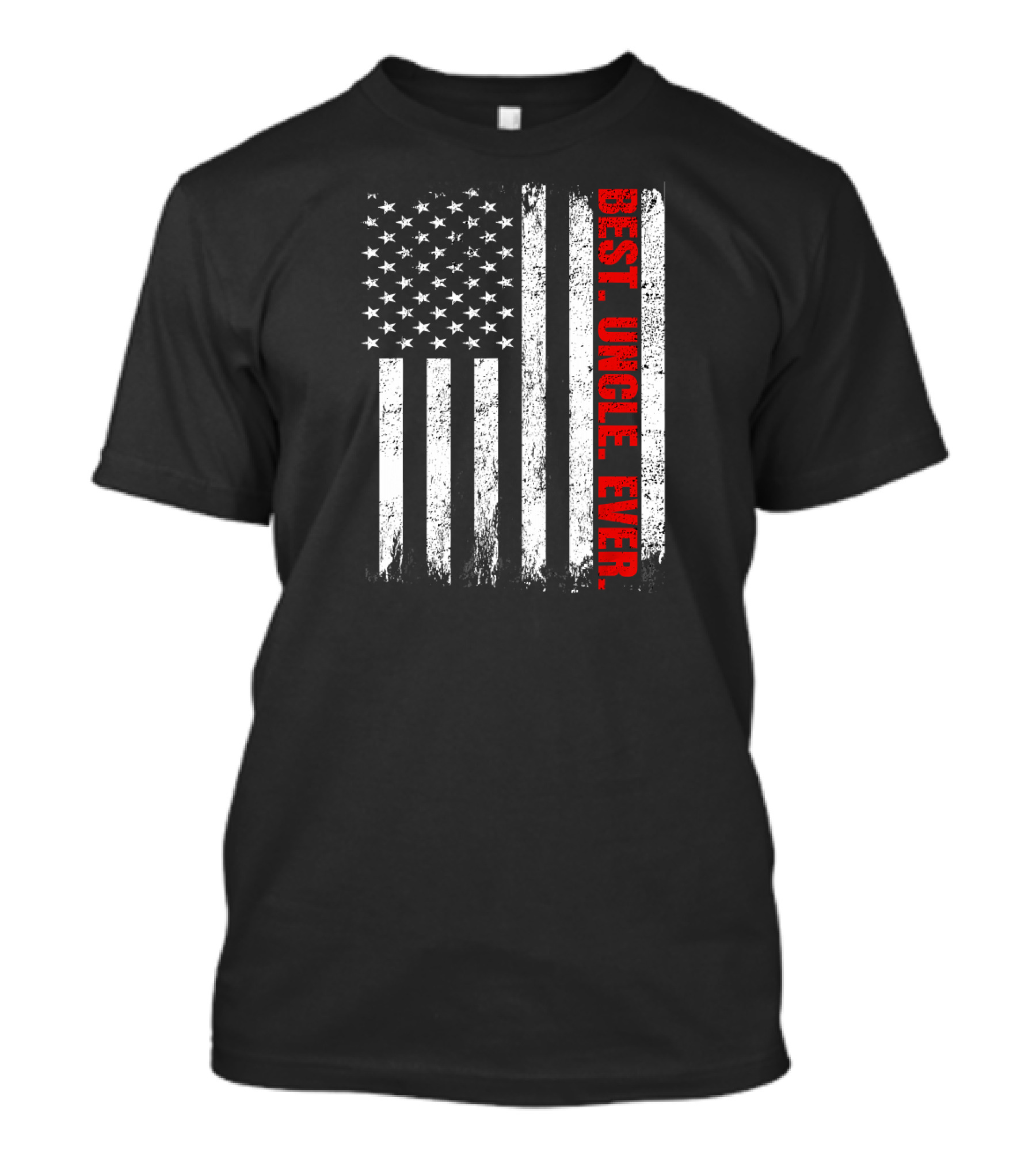 Best Uncle Ever USA Flag Firefighter American Pride T-Shirt