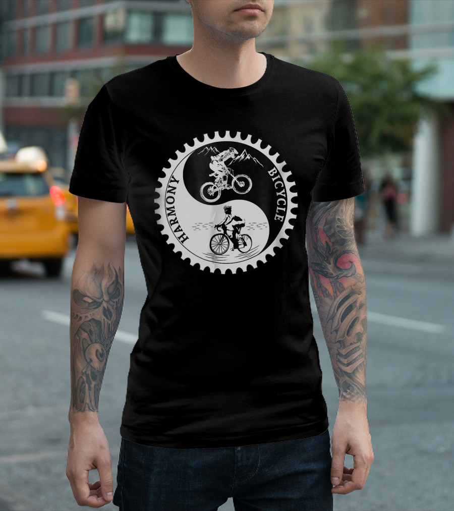 Harmony Bicycle Yin Yang Road T-Shirt
