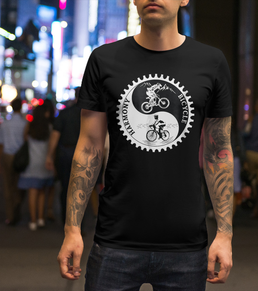 Harmony Bicycle Yin Yang Road T-Shirt