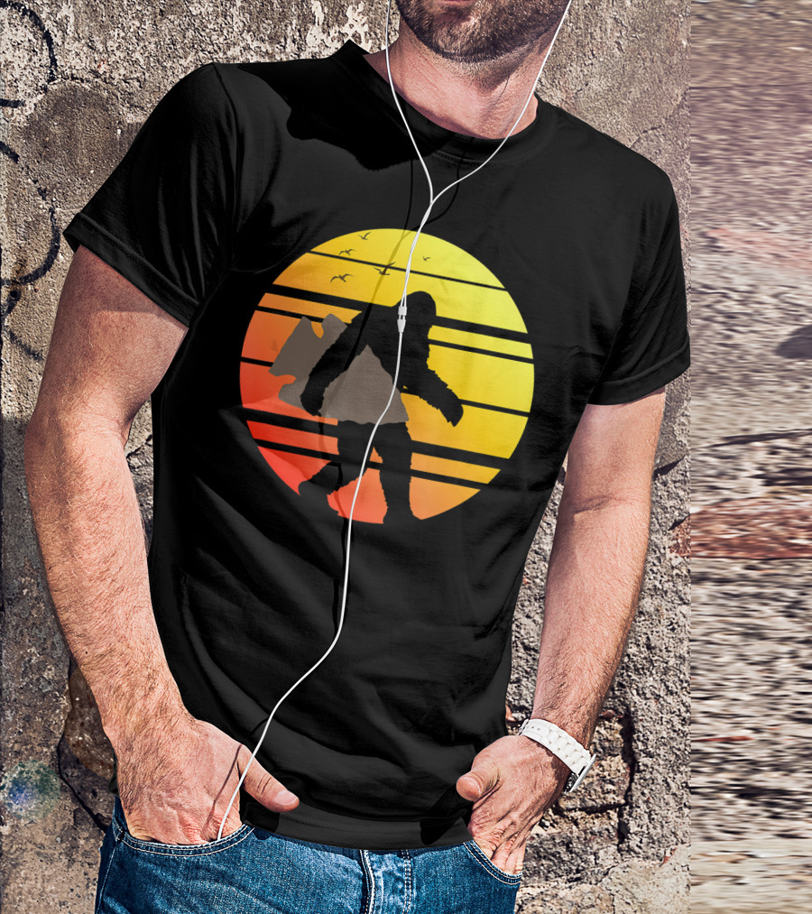 Bigfoot Arrowhead Hunting Indian Arrowhead Sunset T-Shirt