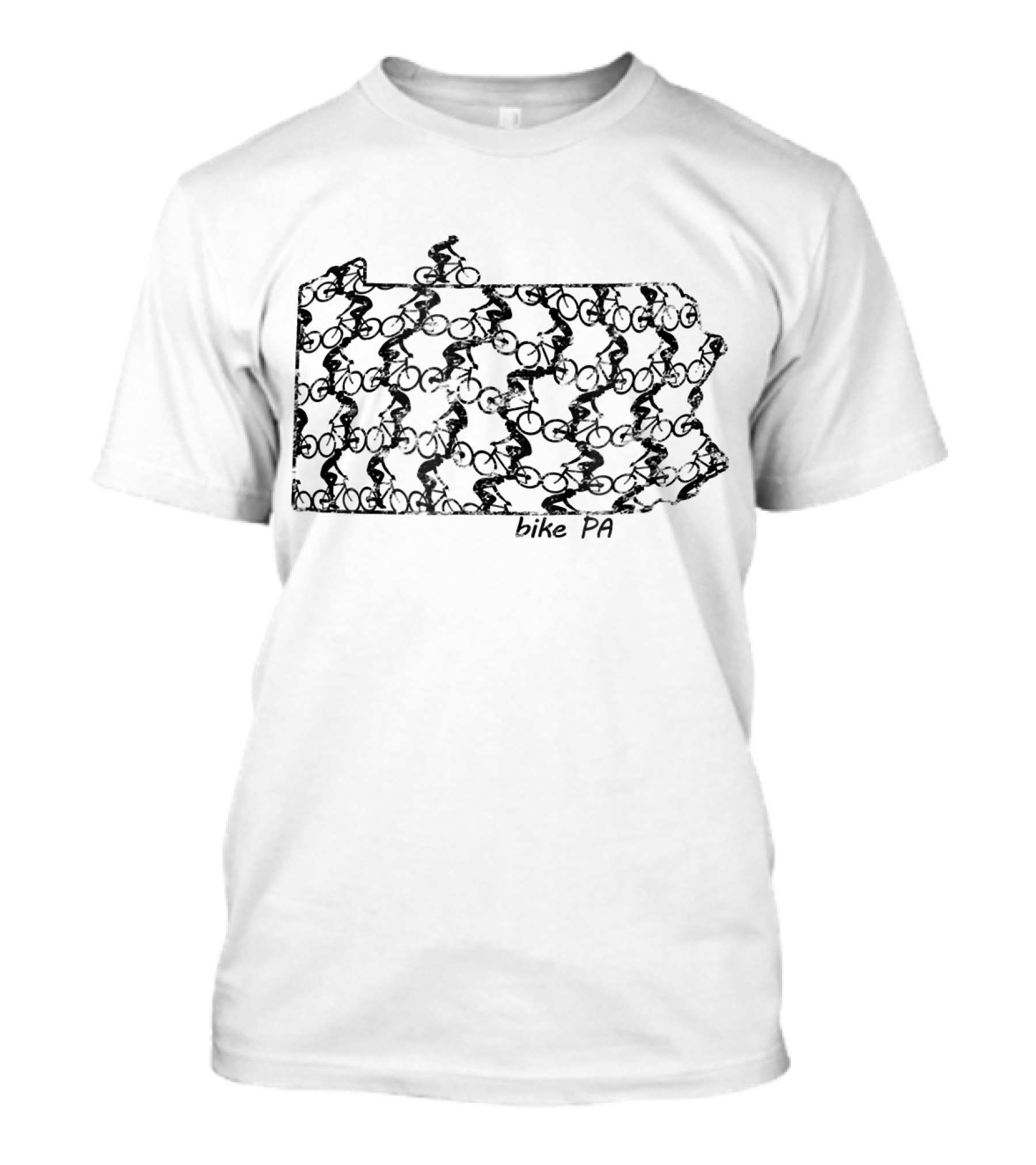 Bike PA Riding Pennsylvania Cycling Mountain T-Shirt