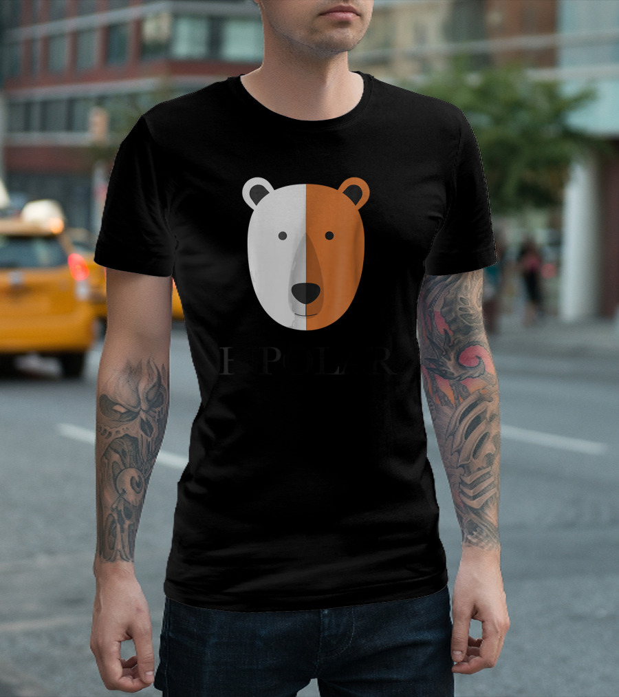 Bipolar Polar Bear Dual-Tone Face T-Shirt