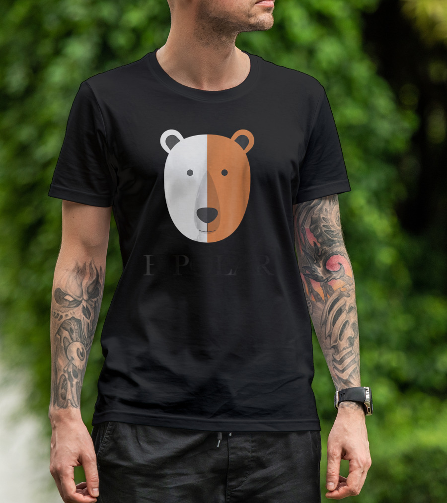 Bipolar Polar Bear Dual-Tone Face T-Shirt