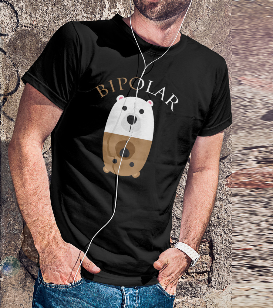 Bipolar Bear Cute Mental Disorder Polar Symmetry T-Shirt