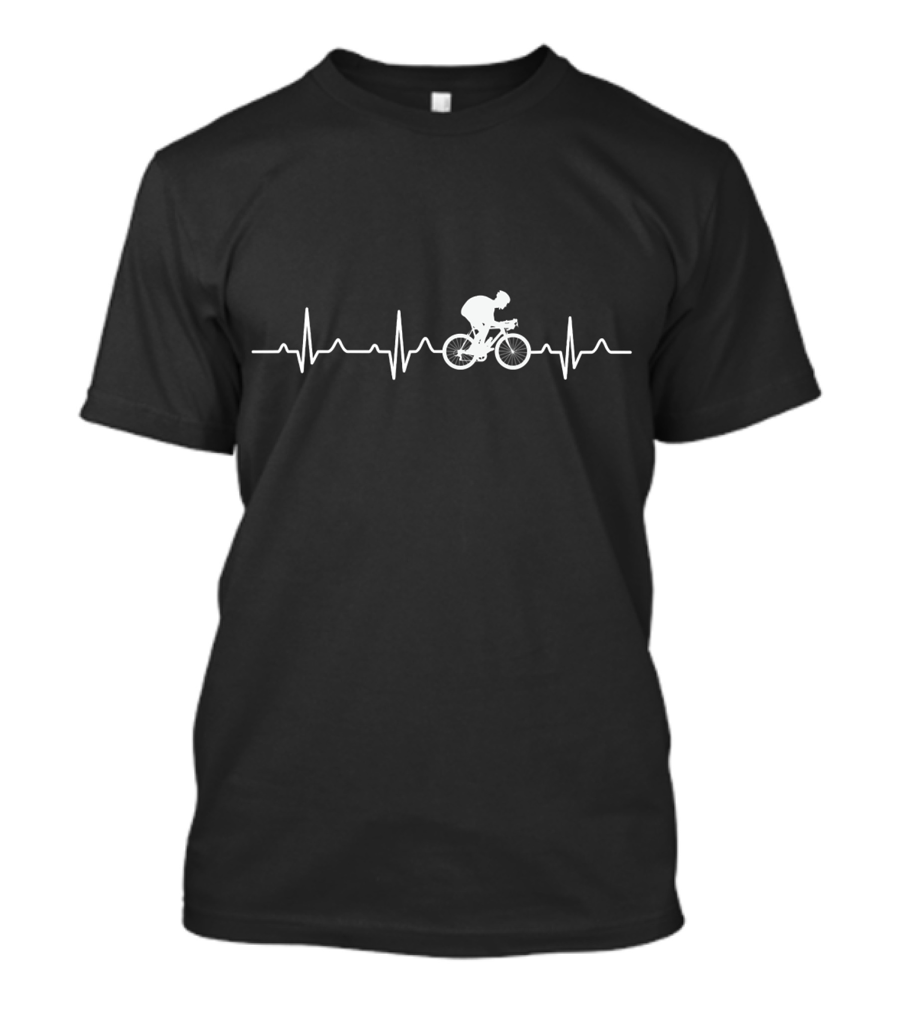 BMX MTB Cyclist Heartbeat Mountain Bike Pulse Line T-Shirt