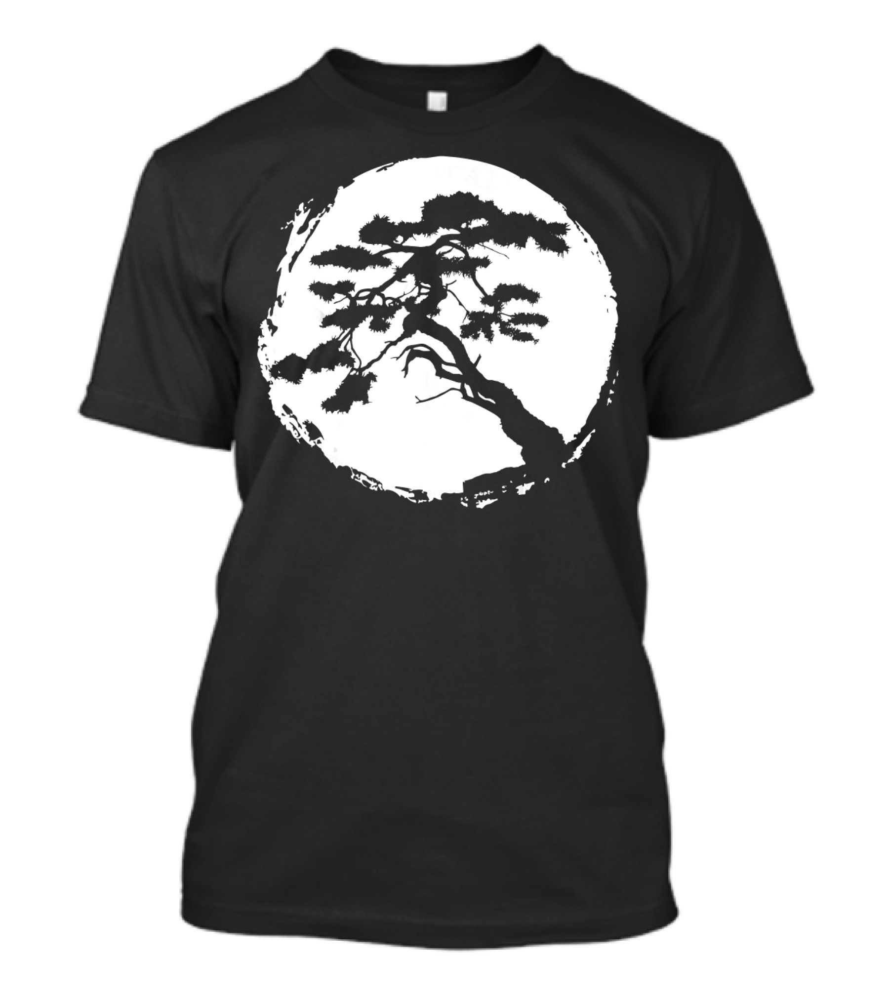 Bonsai Tree Japanese Zen Master Ink Circle T-Shirt