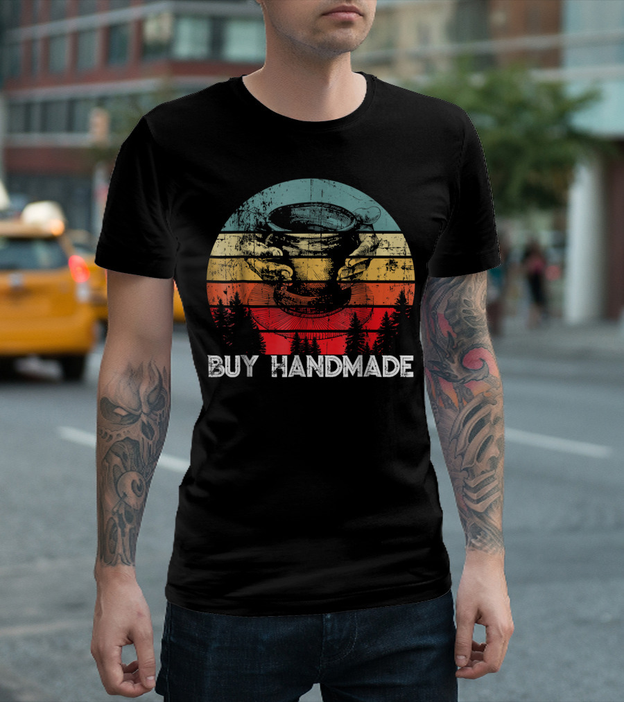 Buy Handmade Clay Retro Pottery Ceramics Vintage Sunset Aesthetic T-Shirt