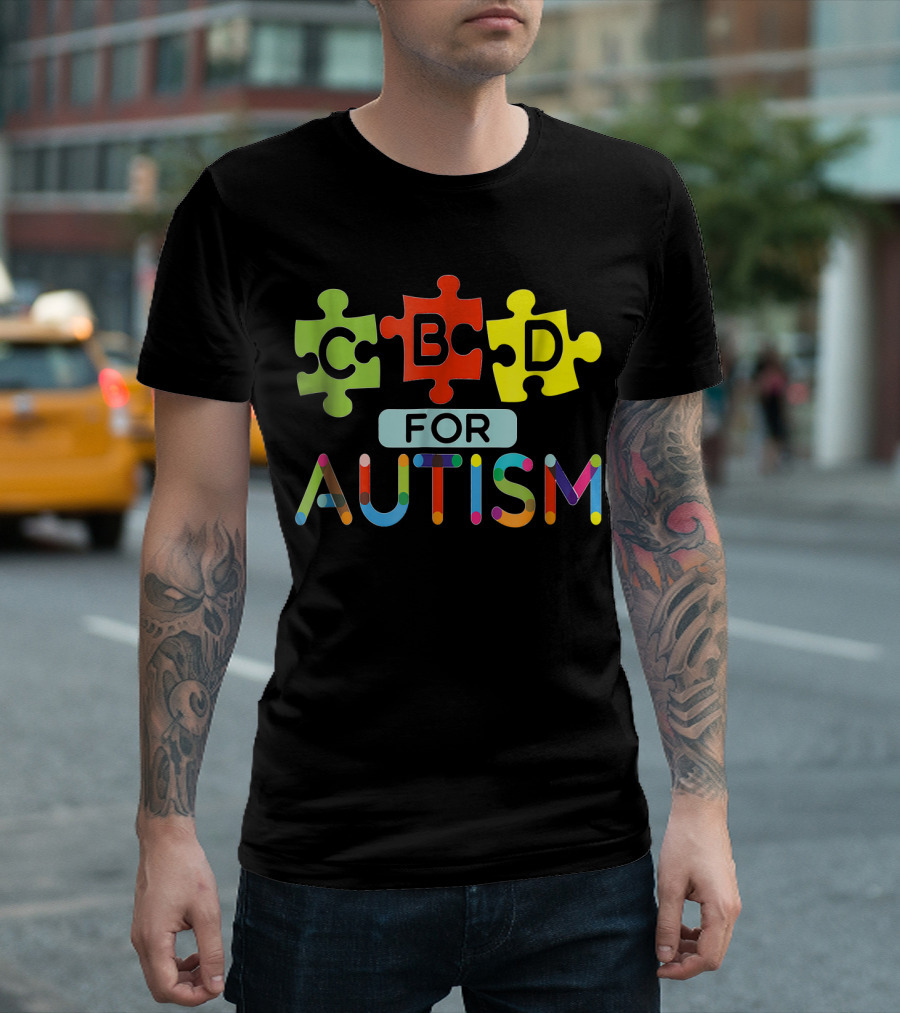 CBD for Autism Awareness Hemp Oil Puzzle Pieces T-Shirt