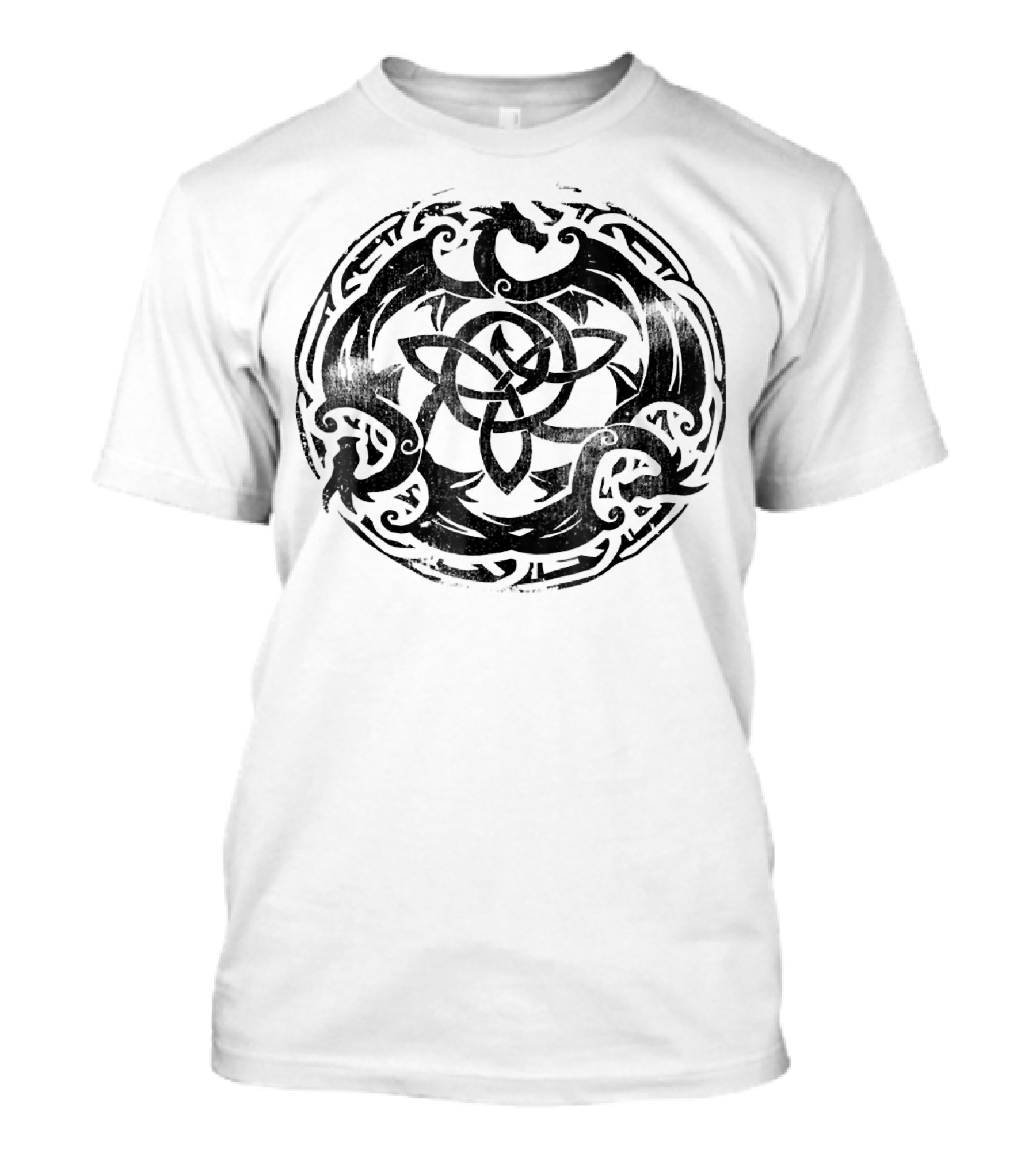 Celtic Irish Dragon Circle Knot Triquetra T-Shirt