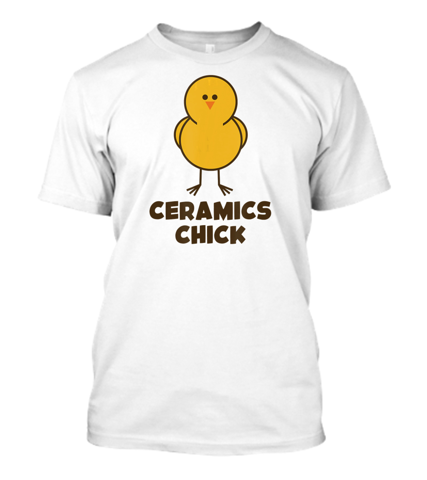 Ceramics Chick Funny Pottery Pun With Yellow Chick T-Shirt