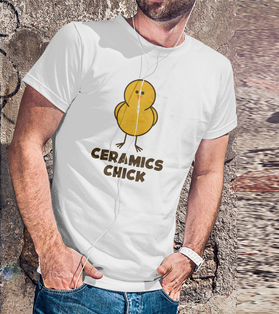 Ceramics Chick Funny Pottery Pun With Yellow Chick T-Shirt