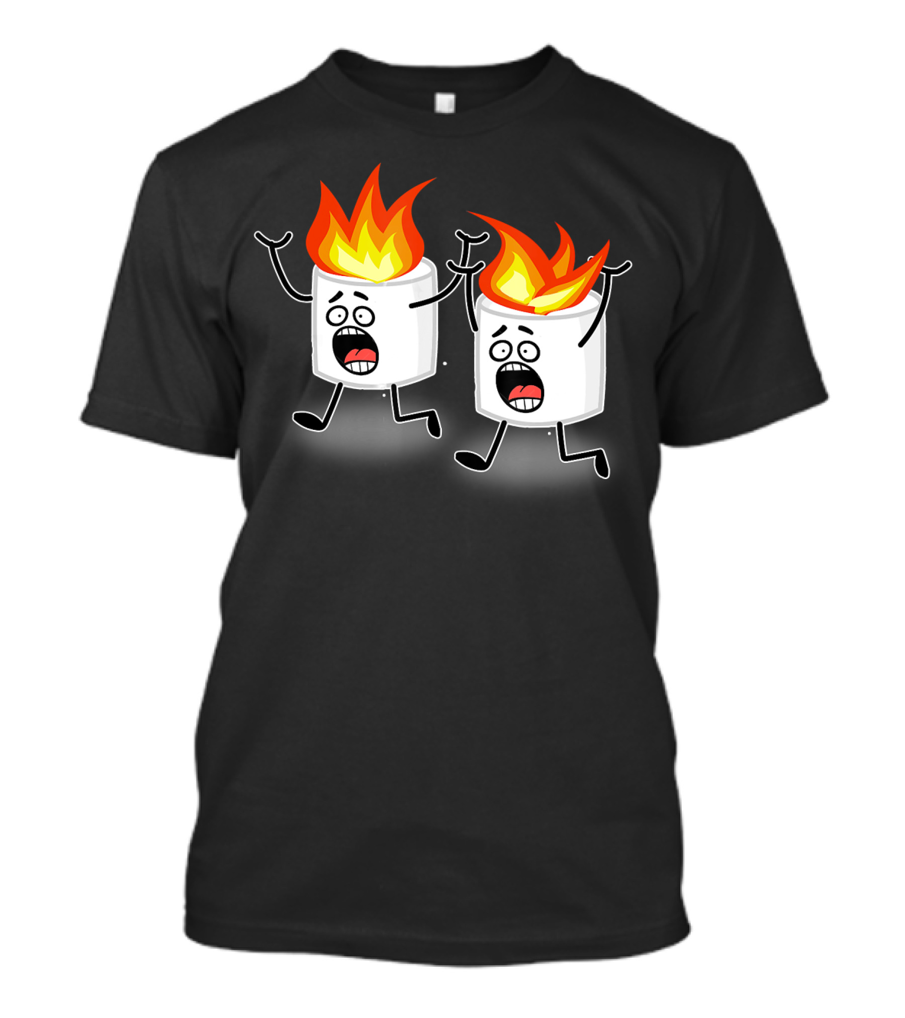 Marshmallow Fire Panic Camping T-Shirt