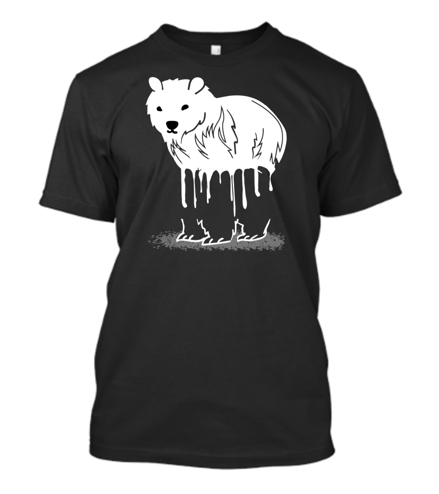 Climate Change Help Save Polar Bear Awareness Melting Polar Bear T-Shirt