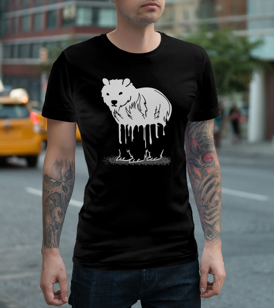 Climate Change Help Save Polar Bear Awareness Melting Polar Bear T-Shirt