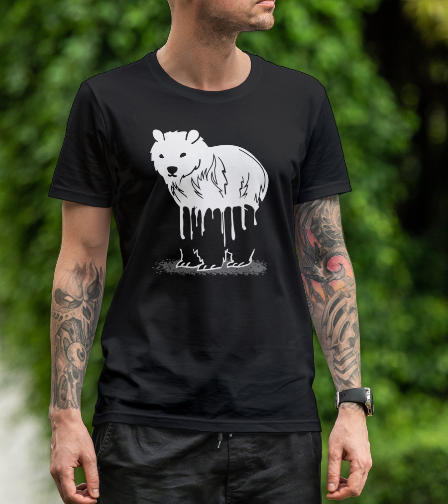 Climate Change Help Save Polar Bear Awareness Melting Polar Bear T-Shirt