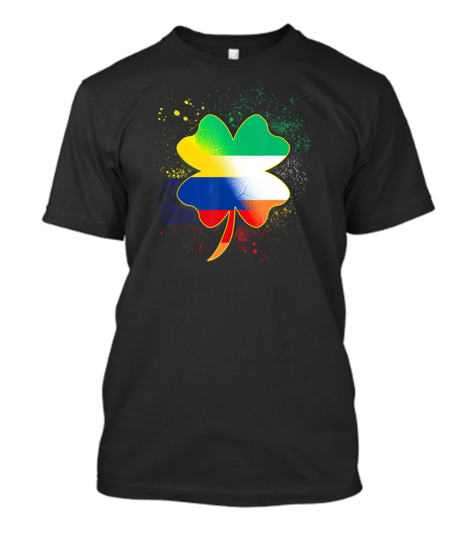 Colombian Irish Flag Clover Explosion T-Shirt