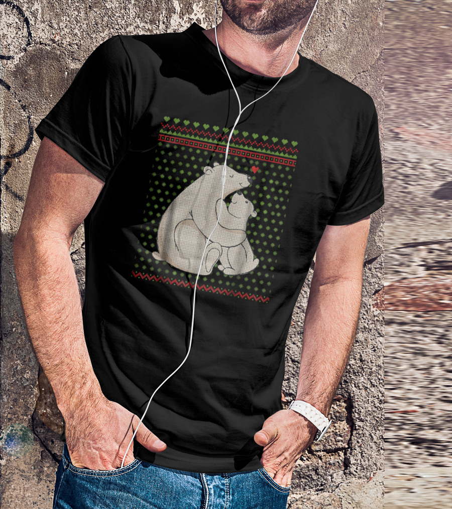 Cute Polar Bear Tacky Ugly Christmas Sweater T-Shirt